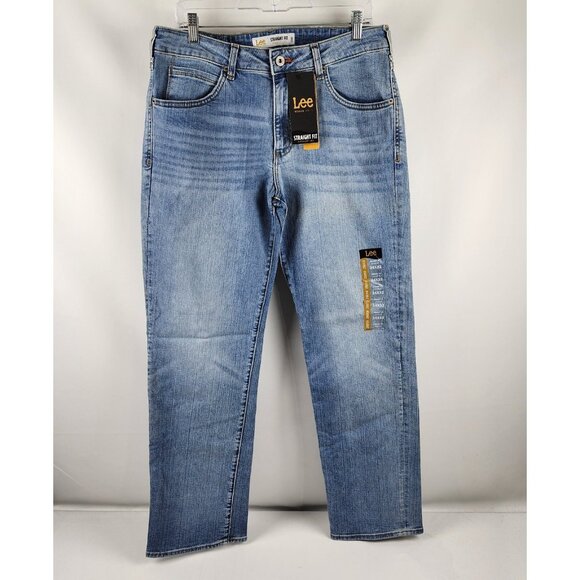 Lee Jeans Mens 34x32 Blue Straight Fit Straight Leg Active Stretch NWT - Picture 1 of 12